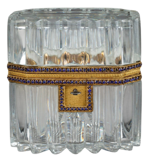 Casket with Cut Crystal and Gilt Bronze