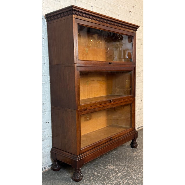 Macey Furniture Co. Antique Three Piece Macey Barrister Bookcase For Sale - Image 4 of 14
