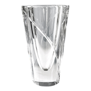 Vintage 1990s Marin Swirl Orrefors Heavy 3 LBS Crystal Vase by Jan Johansson