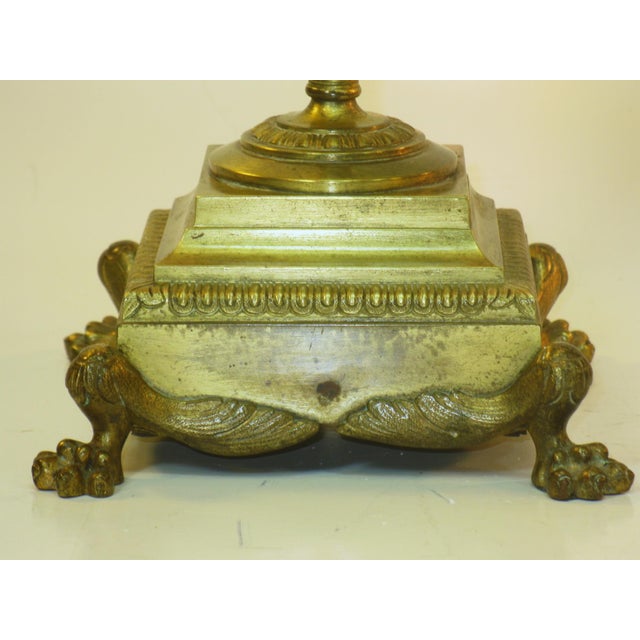 Grand Tour Antique Bronze Candelabras Neoclassical French Urn Grand Tour, Greek Kye 5-Light Candlesticks For Sale - Image 3 of 18