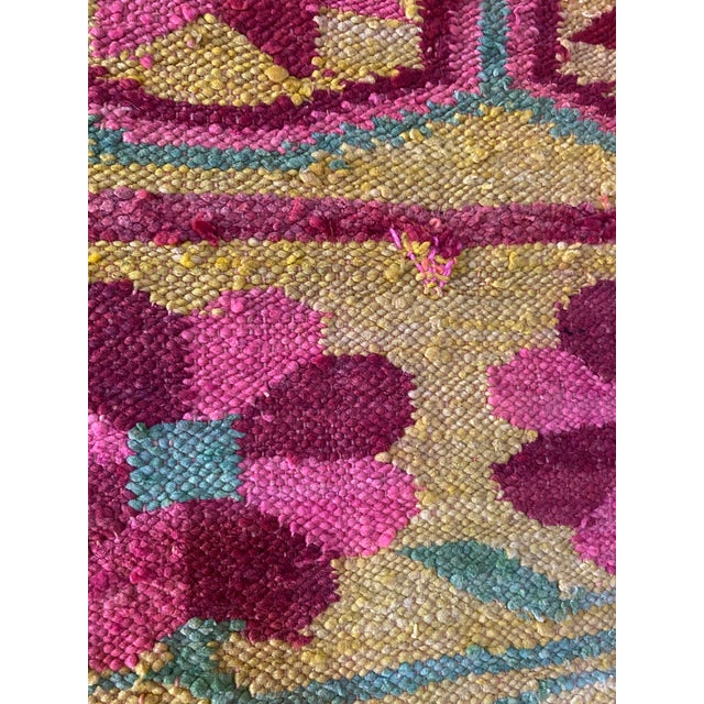 Early-Mid 20th Century Vintage Peruvian Andean Floral Folk Art Textile (74" X 63") For Sale - Image 14 of 18