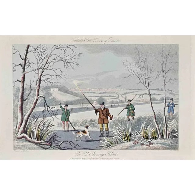 The Old Sporting School is an artwork, realized by the artist Joseph Banks in 1837. Etching colored. Titled and signed on...