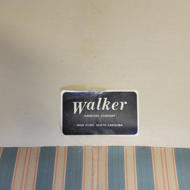 Cornflower Blue Vintage Petite Loveseat by Walker Furniture Co., High Point Nc For Sale - Image 8 of 12