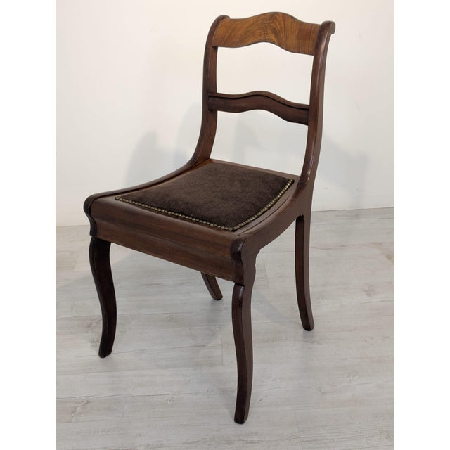 Biedermeier Walnut Chair, 1940s For Sale - Image 11 of 12