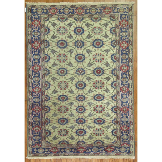 Early 20th Century Early 20th Century Zabihi Collection Turkish Sivas Accent Rug - 3'11" x 5'9" For Sale - Image 5 of 6