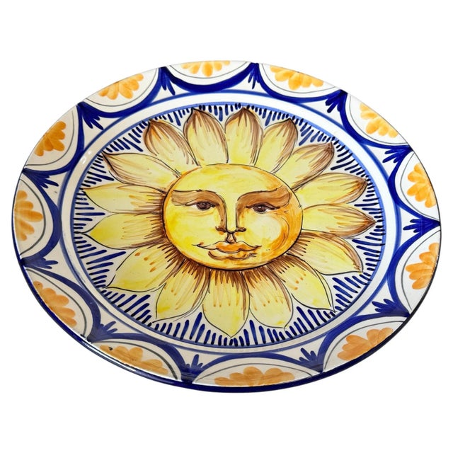 Blue Ceramic Dish in Yellow and Blue, Italy, 20th Century For Sale - Image 8 of 8