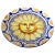 Blue Ceramic Dish in Yellow and Blue, Italy, 20th Century For Sale - Image 8 of 8
