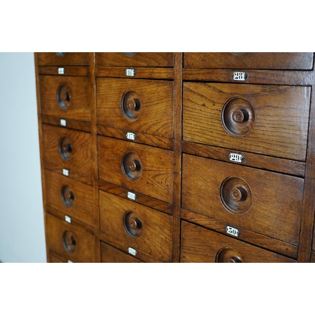 Large English Oak Apothecary Cabinet, 1920s For Sale - Image 16 of 18