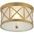 Montpelier Small Flush Mount in Hand-Rubbed Antique Brass with Frosted Glass Designer: Suzanne Kasler Mounting: Flush...