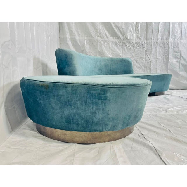 Wood 1980s Sculptural Curved Serpentine Sofa in the Manner of Vladimir Kagan For Sale - Image 7 of 18