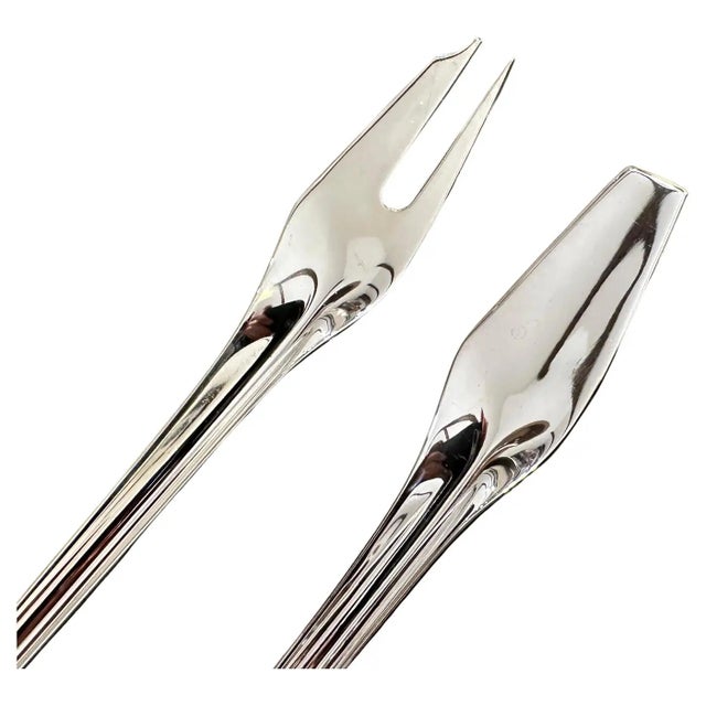 1990s 1990s Set of Two Minimalist Silverware Designed by Lino Sabattini For Sale - Image 5 of 10