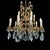 Chandelier in Gilded Iron and Crystals, 1950s For Sale - Image 4 of 11