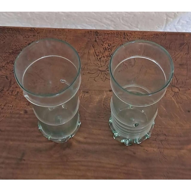 Glass Pair of Early Glass Beakers, 17th Century. For Sale - Image 7 of 8