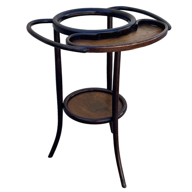 Vienna Secession Bent Oak Wash Shaving Stand Attributed to Thonet For Sale In Los Angeles - Image 6 of 7