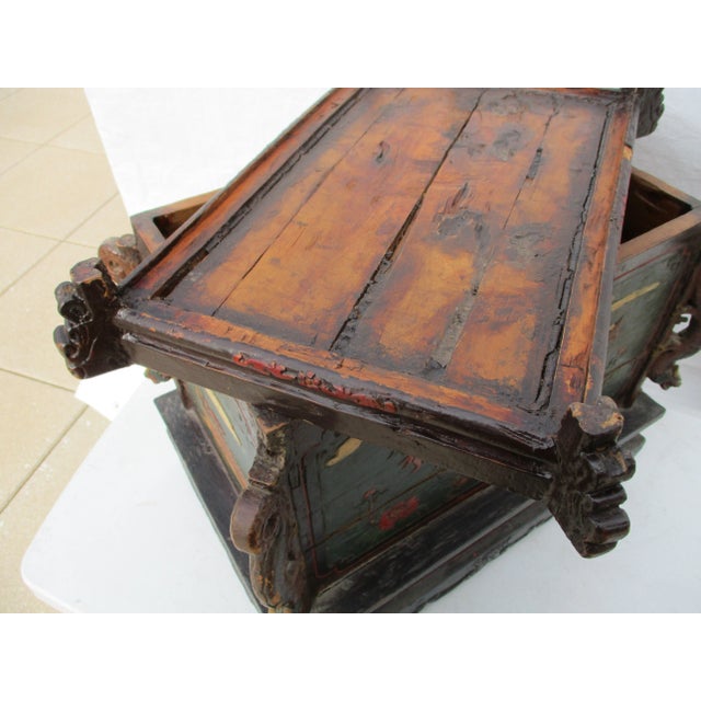 Late 19th Century Chinese Provincial Lidded Trunk Hand Made Antique For Sale - Image 5 of 11