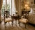 A superb quality pair of antique carved walnut desk armchairs dating from around 1920. Exceptionally well made and...