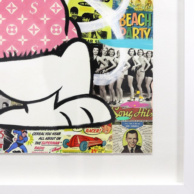 Paper Joe Cool Lean - Original Pop Art Mixed Media Painting on Paper by Nelson De La Nuez For Sale - Image 7 of 8