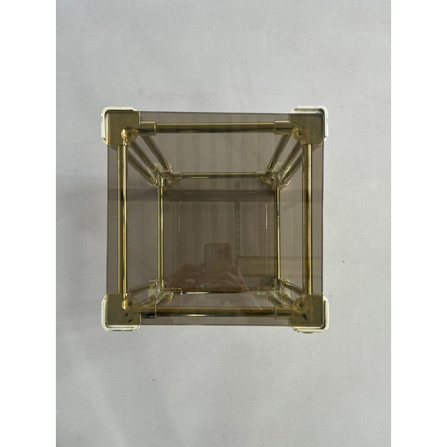 End Table Column in Brass and Glass, 1970s For Sale - Image 6 of 7
