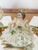Blue 1900s Victorian Lace Porcelain Set of 3 Figurines With Mirrored Stands For Sale - Image 8 of 9