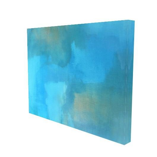 Contemporary "Glazed Earth" Contemporary Blue Abstract Stretched Canvas Giclee Print For Sale - Image 3 of 4