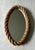 Mid-Century Modern Oval rope mirror in the style of Adrien Audoux and Frida Minet. Circa 1950 For Sale - Image 3 of 12