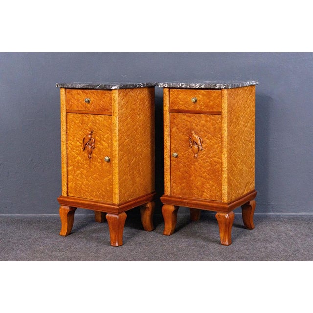 Brown Vintage Brown Bedside Cabinets, Set of 2 For Sale - Image 8 of 18