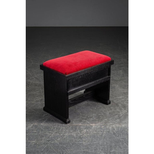 The Hague School Pander Stool by Hendrik Wouda, 1920s For Sale - Image 14 of 15