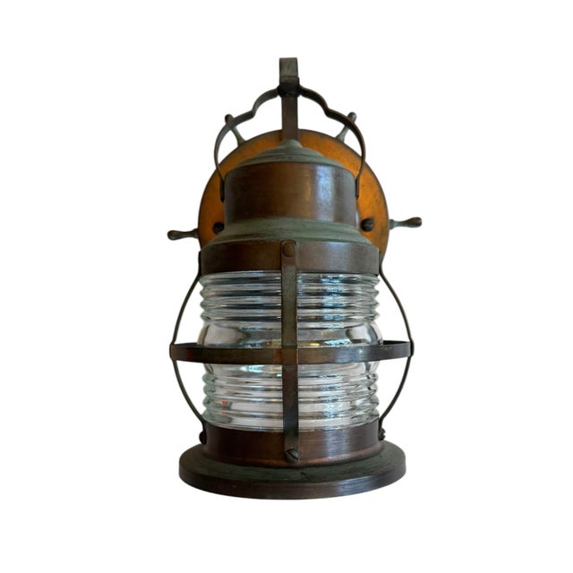 Perfect for a beach house, bungalow or anywhere that needs nautical charm. The original copper verdigris patina is so...