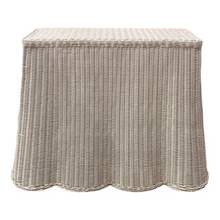 1980s Handmade Rattan Console Table For Sale