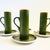 Mid 20th Century MCM LaGardo Tackett Green Demitasse Mugs and Saucers - Set of 4 For Sale - Image 5 of 15