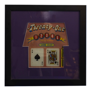 Twenty-One: Game Over Mix Media, Framed