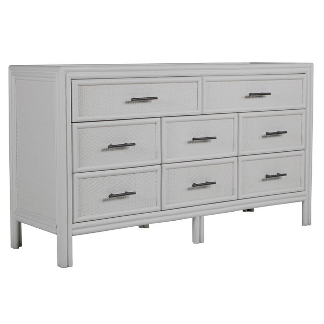 Bermuda Eight-Drawer Dresser - Light Gray For Sale - Image 9 of 9