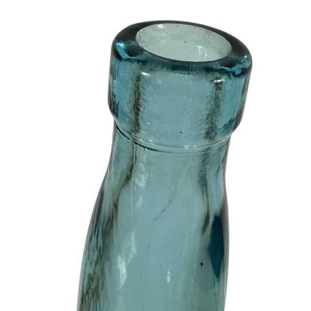 Antique Blue Demijohn Carboy Bottle For Sale - Image 9 of 12