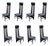 Late 20th Century Set of 8 Argyle Chairs by Charles Rennie Mackintosh for Atelier International For Sale