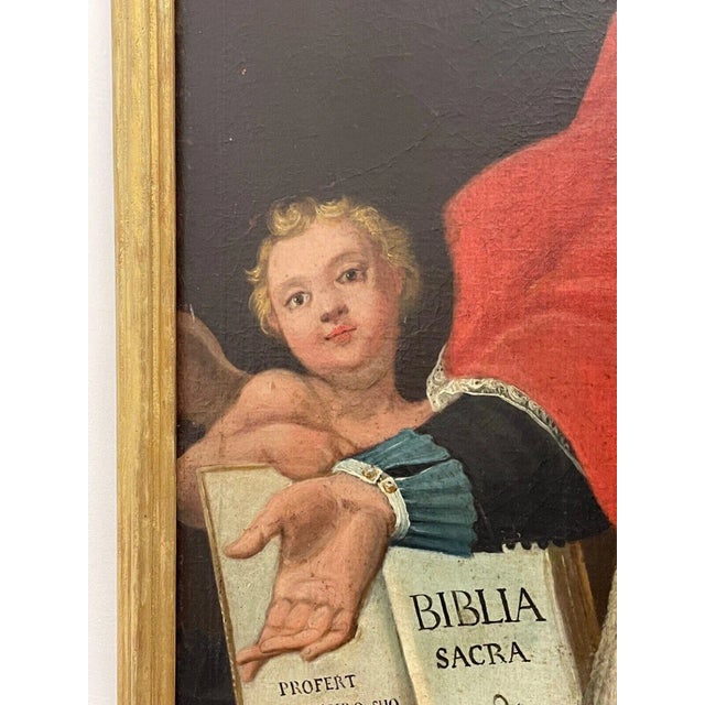 Traditional 18th Century Italian Oil Painting Portrait Pope Clement XIII For Sale - Image 3 of 12