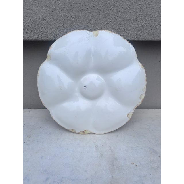 Mid-Century Modern Mid-Century Majolica Yellow Oyster Plate Vallauris For Sale - Image 3 of 3