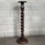 Brown Vintage Italian Wood Torchon Pedestal Column, 1960s For Sale - Image 8 of 11