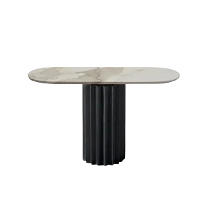 Gold Calacatta and Cast Blackened Bronze Doris Console Table by Fred & Juul