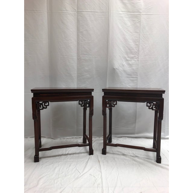 Late 19th Century Carved Polished Rosewood Side Tables - a Pair For Sale - Image 12 of 12