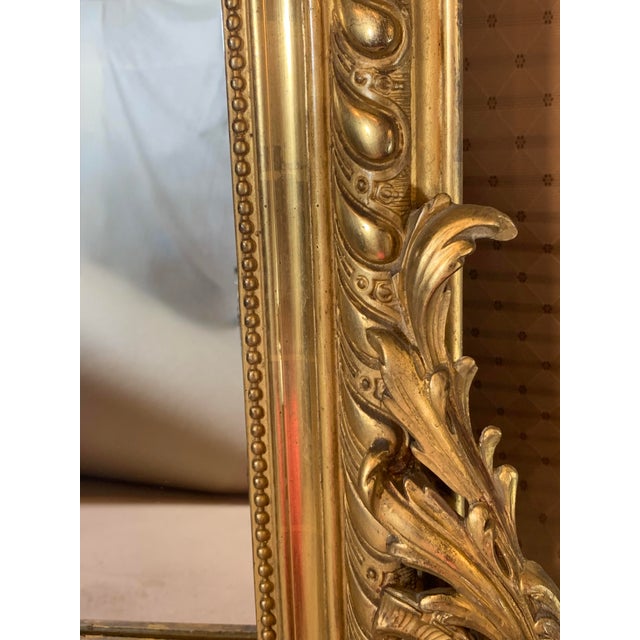 Louis Phillipe Giltwood Camel Back Rococo Crested Pier Mirror For Sale - Image 16 of 18