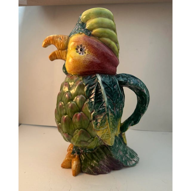 Boho Chic 1970s Ceramic Bird Pitcher Made in Italy for Neiman Marcus For Sale - Image 3 of 4