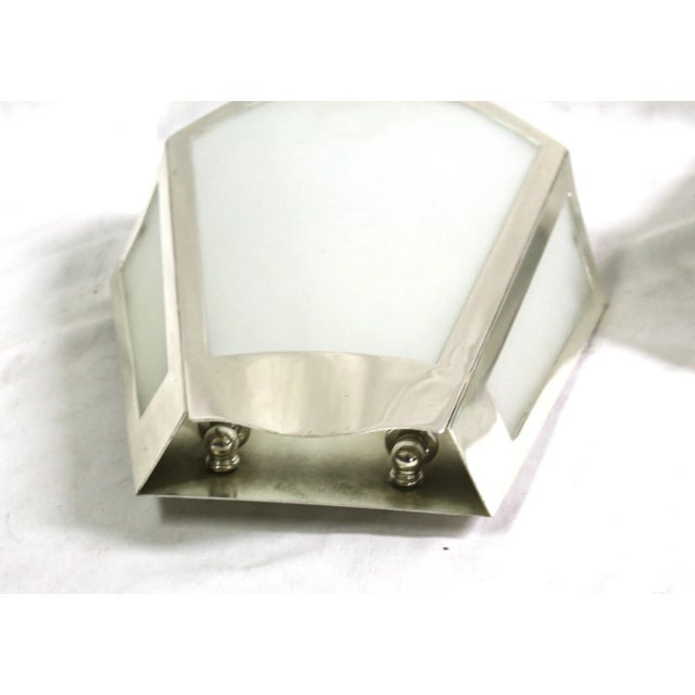 1990s Mid-Century Modern Silver Sconces - a Pair For Sale In Los Angeles - Image 6 of 12