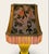 2020s Custom Primavera Botanical Fabric Lampshade With Olive Velvet, Gold Trim & Blush Fringe For Sale - Image 5 of 5