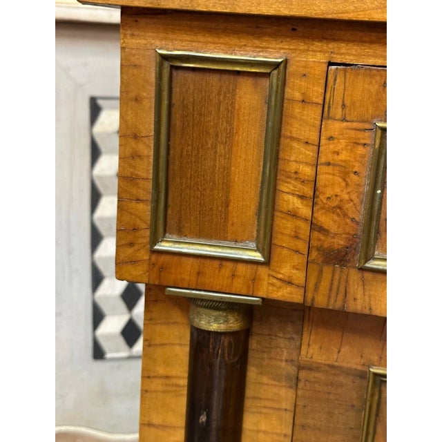 Mid-Century Italian Empire Style Walnut Chest For Sale - Image 9 of 10