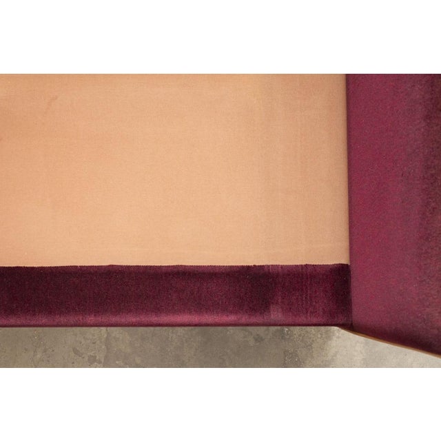1970s Duc Three-Seater Sofa in Burgundy Velvet by Mario Bellini for Cassina, 1970s For Sale - Image 5 of 16