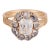Antique Gia 1.00 Carat Old Mine Cut Diamond 14k Yellow Gold Cluster Ring, Size 5.25 For Sale