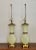 Hollywood Regency Mid 20th Century Paul Hansen Hollywood Regency Bronze Mounted Vaseline Glass Lamps, Pair For Sale - Image 3 of 12