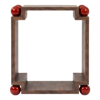 Muladhara Side Table in Walnut and Birch Spheres by Auste Ost For Sale