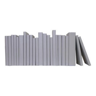 Decorative Books - Stone Oversized Paper Wrapped Books - Grey Books By The Foot For Sale
