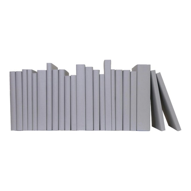Decorative Books - Stone Oversized Paper Wrapped Books - Grey Books By The Foot For Sale